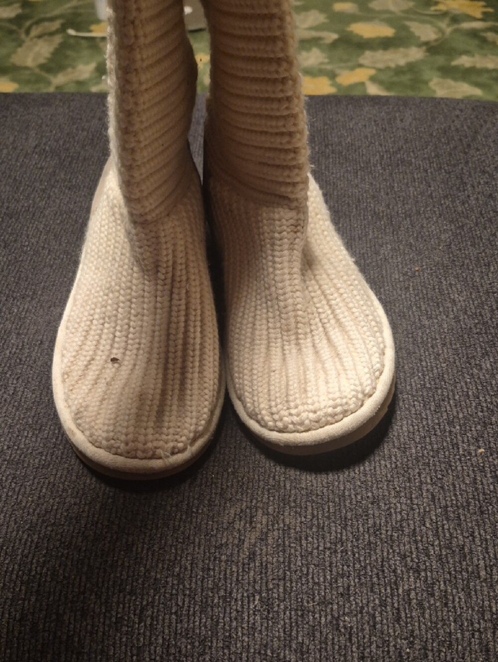 UGG Cream Knit Button Tall Women's Boots - Picture 3 of 8